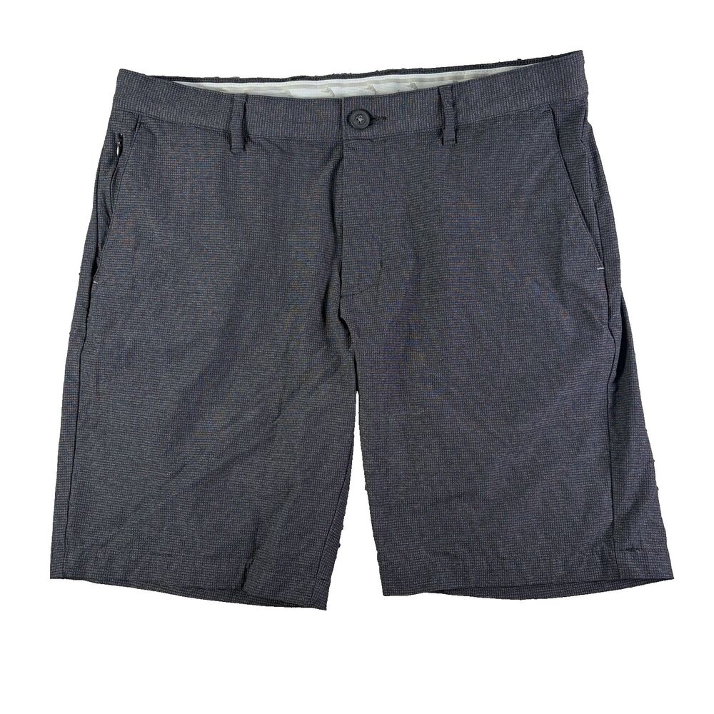 Tommy Bahama Chip Shot Shorts Mens 34 Black Stretch Golf Preppy Chino Business